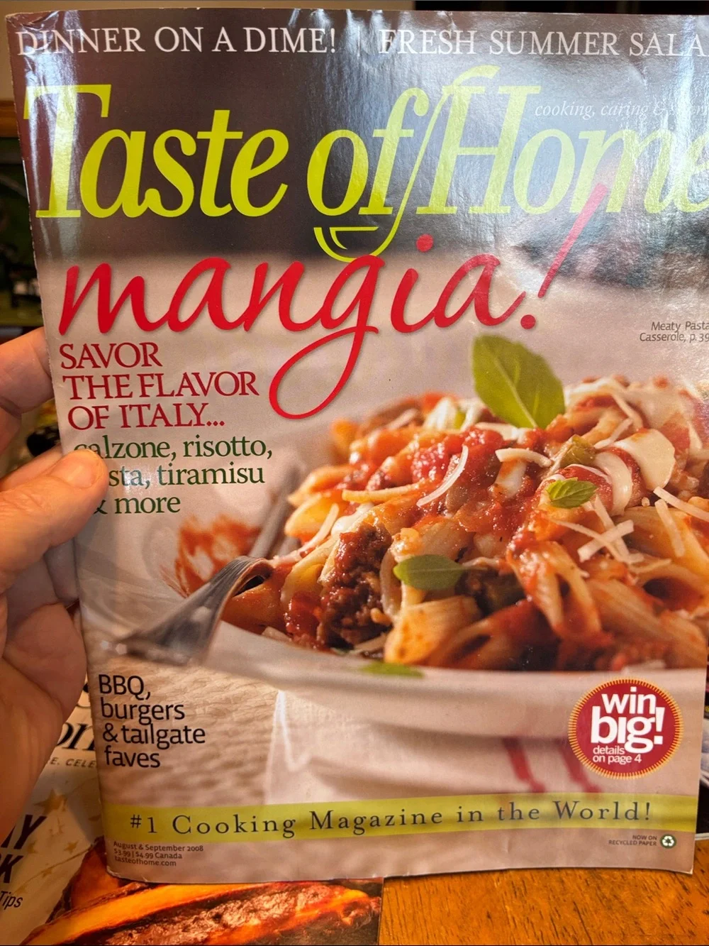 Lot of three Taste of Home cookbook Magazines